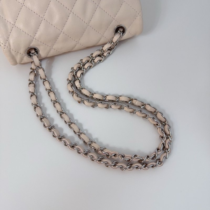 Chanel香奈兒 粉紅色小元寶翻蓋包 17開有卡-7