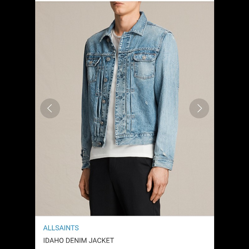 Allsaints Idaho Denim Jacket 淺色 不修邊 丹寧外套 牛仔外套 男xs-2