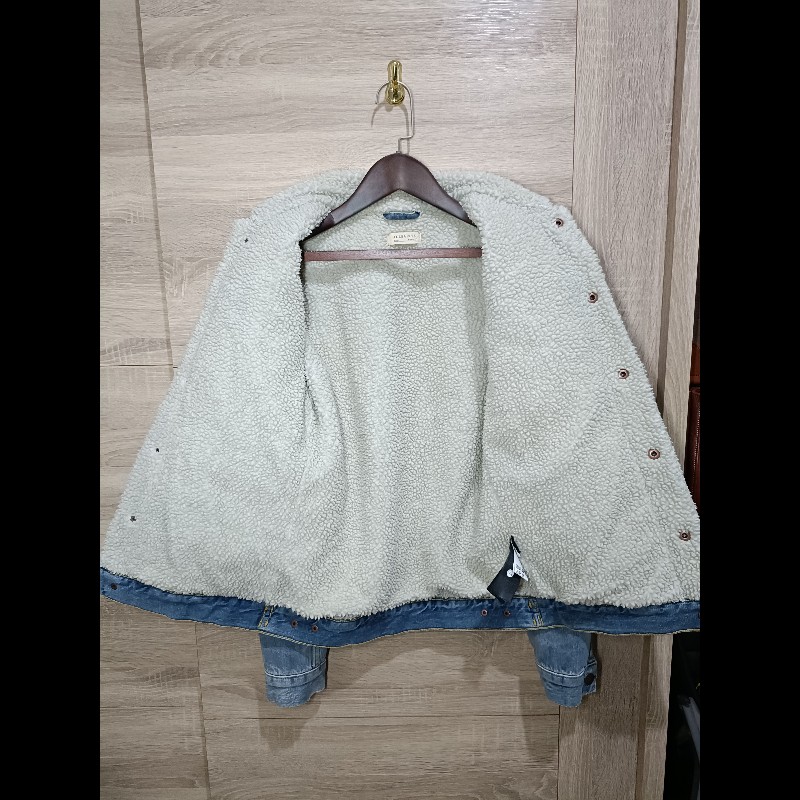 Allsaints Ikano Denim Jacket 淺色 羊羔毛 丹寧外套 牛仔外套 男XS-3