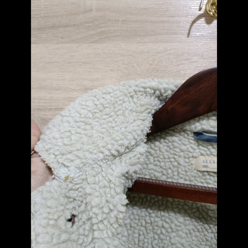 Allsaints Ikano Denim Jacket 淺色 羊羔毛 丹寧外套 牛仔外套 男XS-4