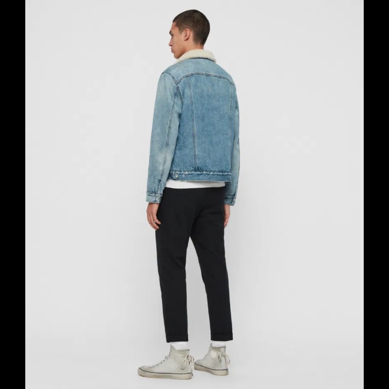 Allsaints Ilkley Jacket 淺色 羊羔毛 丹寧外套 牛仔外套 男XS-4