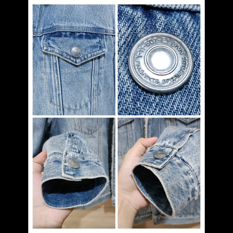 Allsaints Ilkley Jacket 淺色 羊羔毛 丹寧外套 牛仔外套 男XS-7