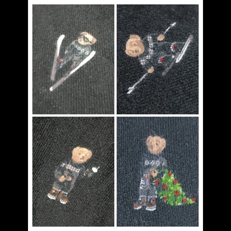 Polo Ralph Lauren Polo Bear 黑色 法蘭絨 滿版 小熊 襯衫 青年XL-7