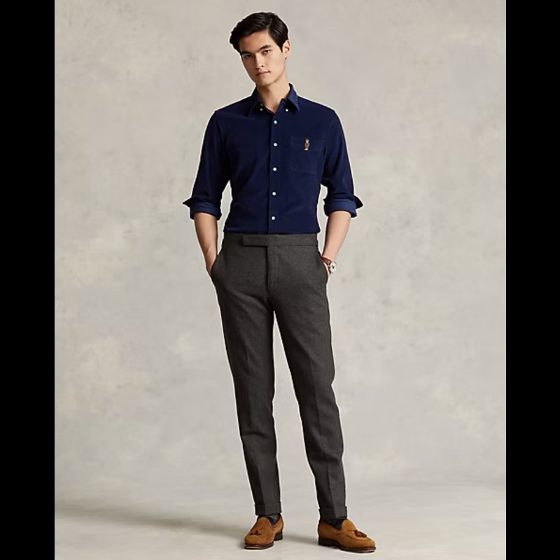 Polo Ralph Lauren Polo Bear 深藍 燈芯絨 小熊 襯衫 男M-3