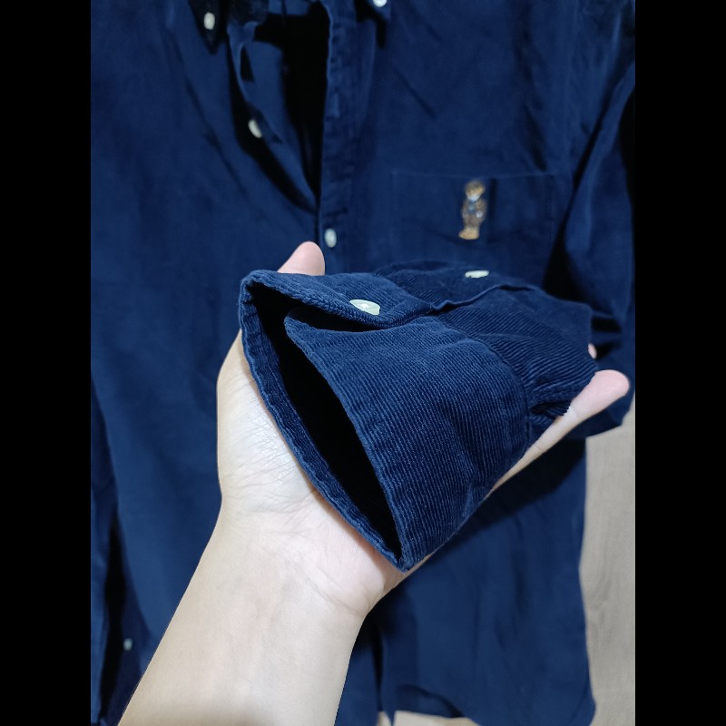 Polo Ralph Lauren Polo Bear 深藍 燈芯絨 小熊 襯衫 男M-7