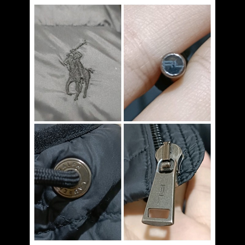 [微瑕] Polo Ralph Lauren RL 全黑 可收納 羽絨外套 連帽外套 男XS-5