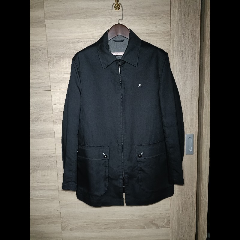 Burberry Black Label 日本 黑色 卡其布 短大衣 男L-0