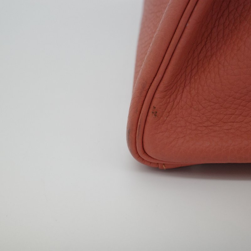 Hermès 愛馬仕 Kelly 32 橘粉色 銀扣 牛皮 手挽肩背兩用包-14