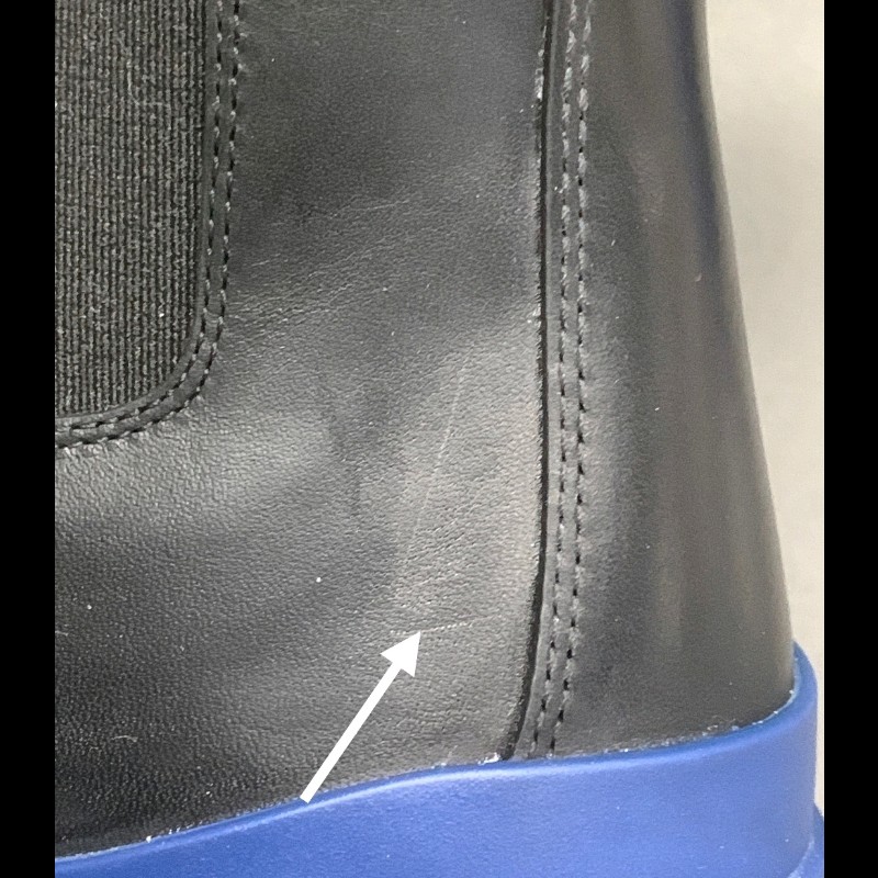 【未使用】Bottega Veneta BV 皮革女靴 37碼 黑藍色-8