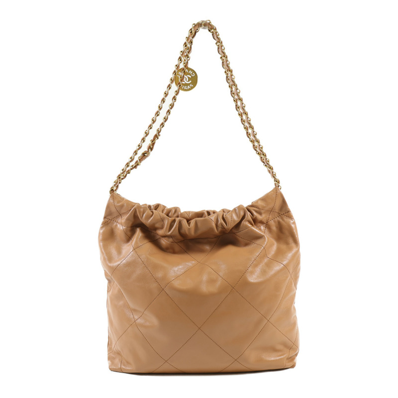 CHANEL 牛皮皮革Chanel 22 Small金扣鏈帶肩背袋-1