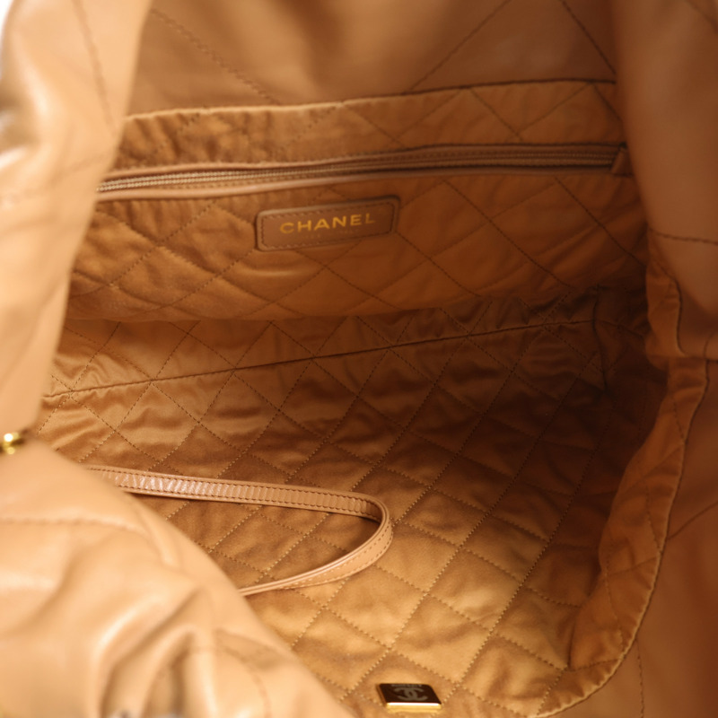 CHANEL 牛皮皮革Chanel 22 Small金扣鏈帶肩背袋-9