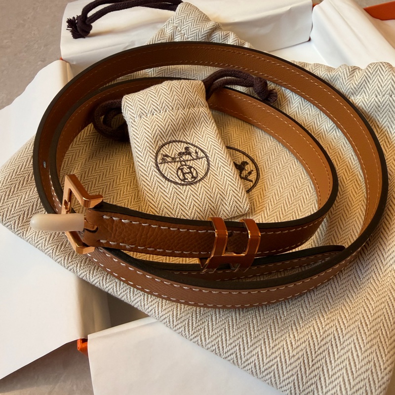 全新未使用愛馬仕Hermes Pop H Belt皮帶 金色Gold 80-0