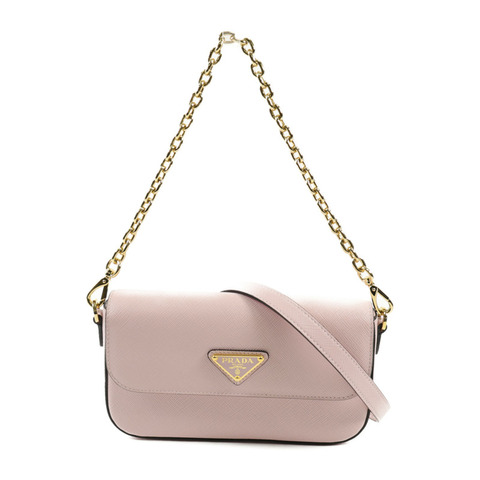 PRADA 牛皮皮革Shoulder Bag金扣肩背袋