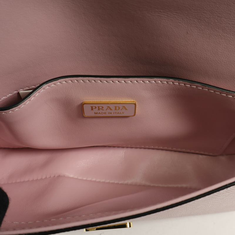 PRADA 牛皮皮革Shoulder Bag金扣肩背袋-3