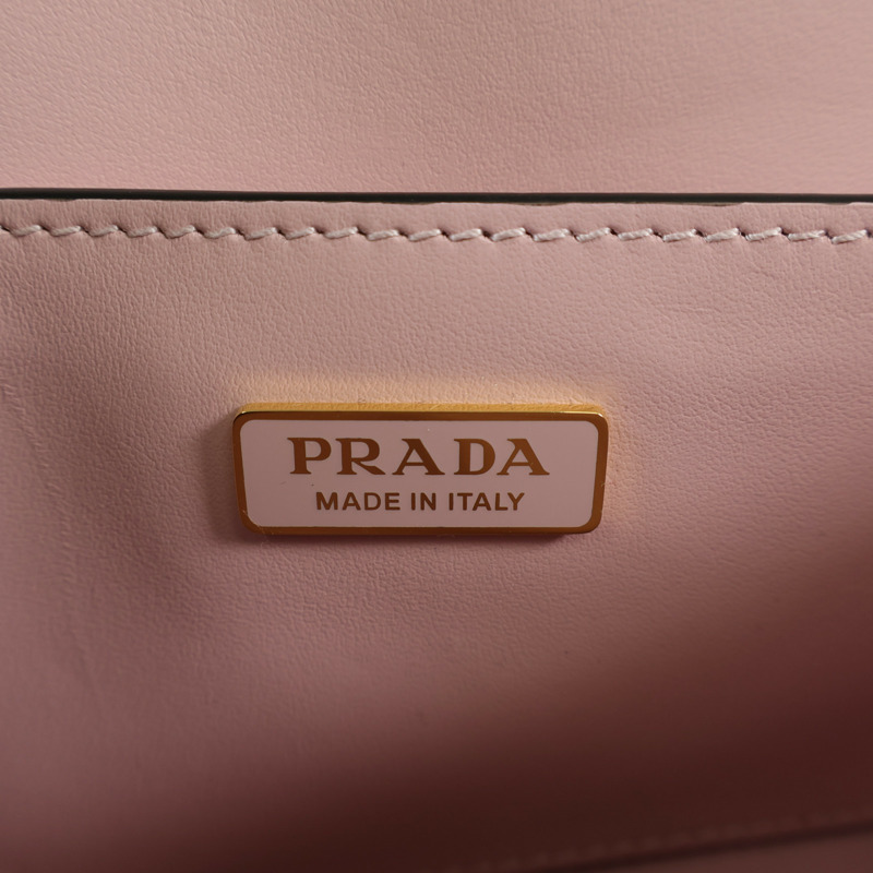 PRADA 牛皮皮革Shoulder Bag金扣肩背袋-4