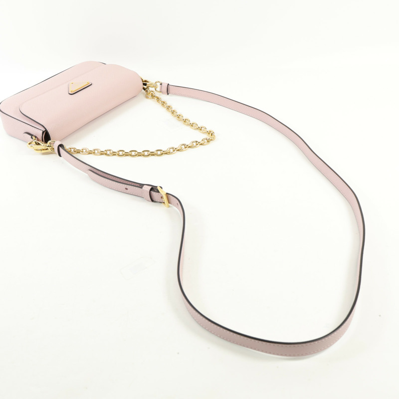 PRADA 牛皮皮革Shoulder Bag金扣肩背袋-7