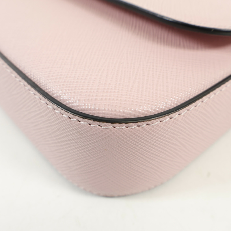 PRADA 牛皮皮革Shoulder Bag金扣肩背袋-9