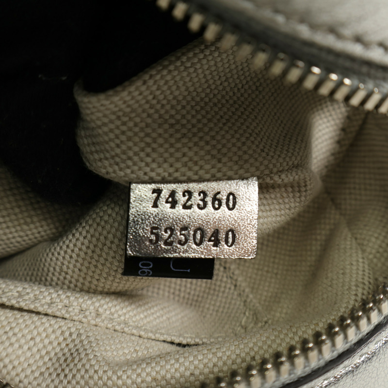 GUCCI 牛皮皮革Shoulder Bag銀扣肩背袋-12