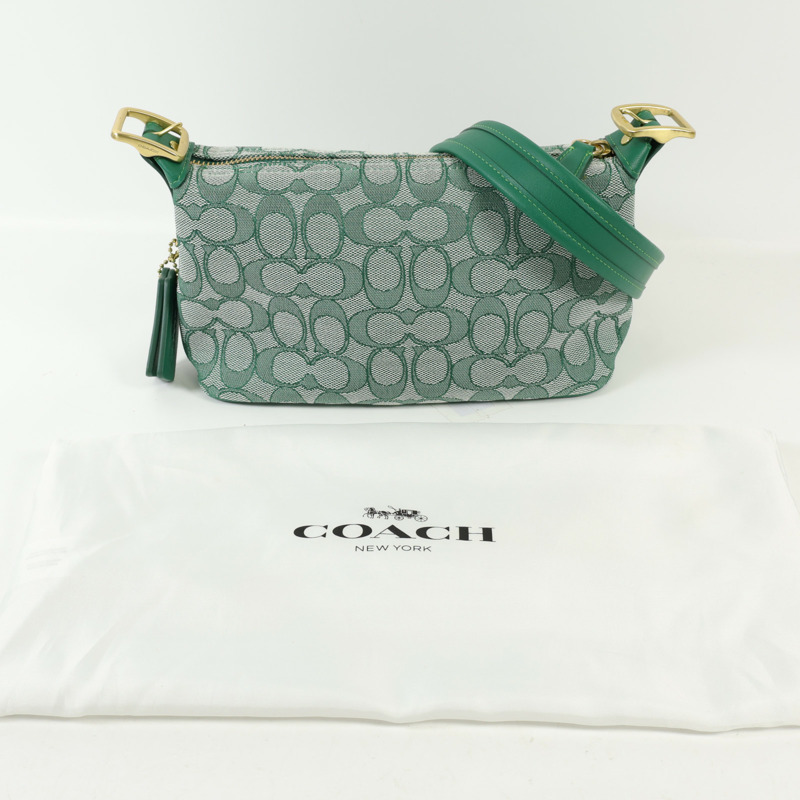 COACH 牛皮皮革Shoulder Bag金扣肩背袋-8