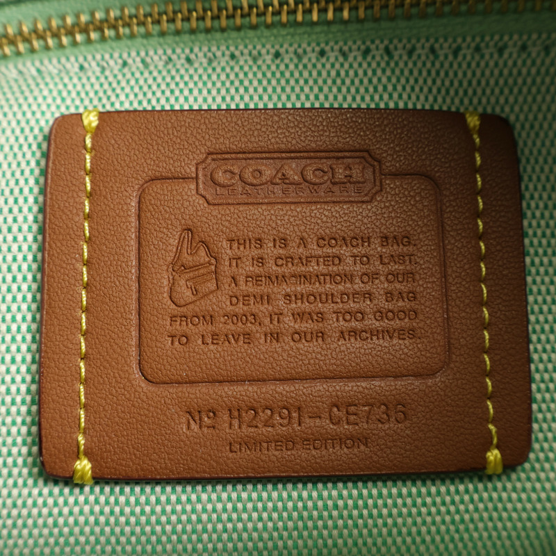 COACH 牛皮皮革Shoulder Bag金扣肩背袋-11