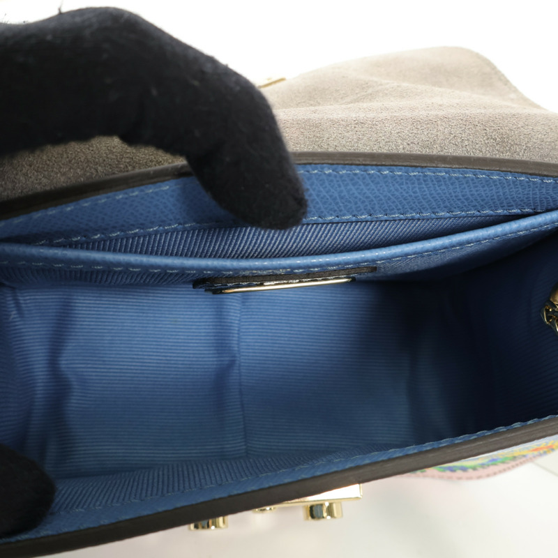 Furla 牛皮皮革Shoulder Bag金扣肩背袋-12