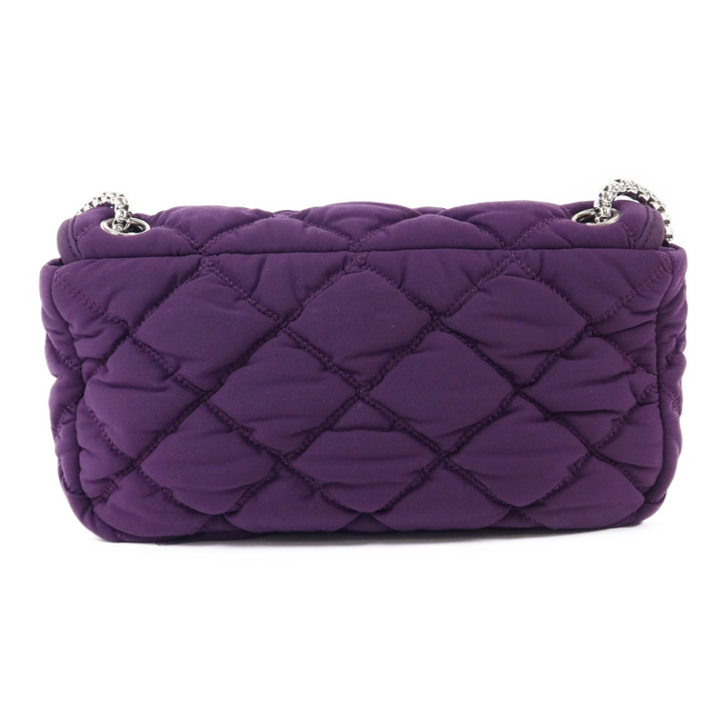 CHANEL 布料Shoulder Bag銀扣肩背袋-1