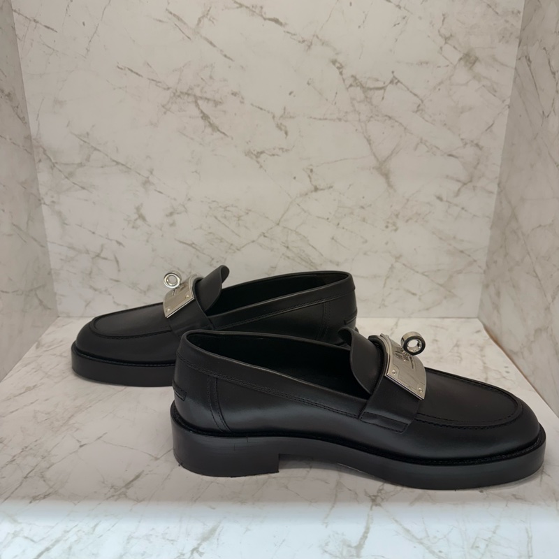 HERMES 黑銀KELLY瑪莉珍鞋 _ 37-4