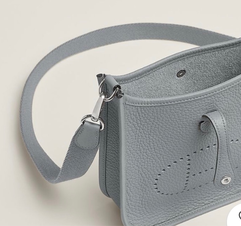 新品HERMES 灰銀扣 mini Evelyne 16cm 2代-3