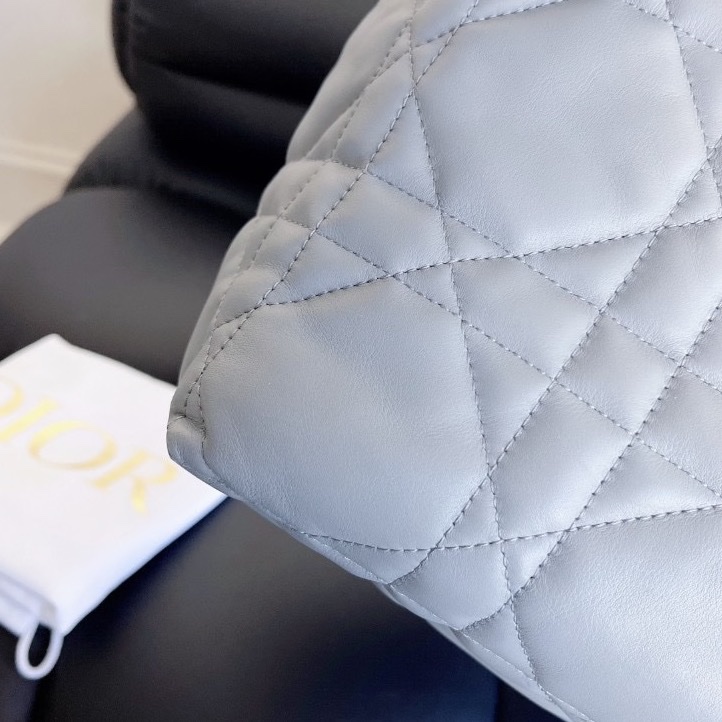 【近新閒置品】迪奧Dior toujours 霧霾藍 大號手提單肩包 tote-11