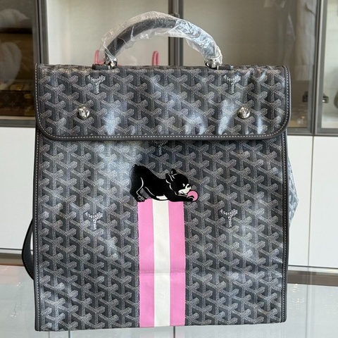 goyard 灰色書包可愛狗狗款