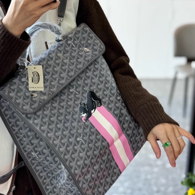 goyard 灰色書包可愛狗狗款-4