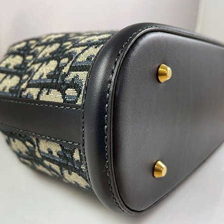 ＊奢華大道國際精品＊【D0267】DIOR 藍色緹花布CEST DIOR金釦二用水桶包 M2271OTZQ-M928-6