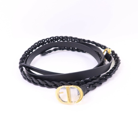 Dior 牛皮皮革Belt金扣皮帶