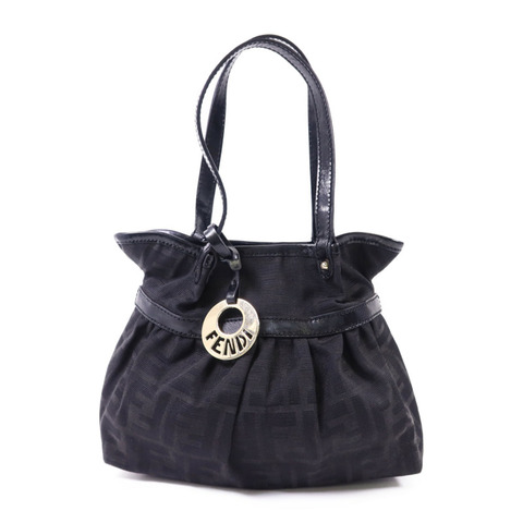 FENDI 帆布Zucca Mini Mare金扣手挽袋