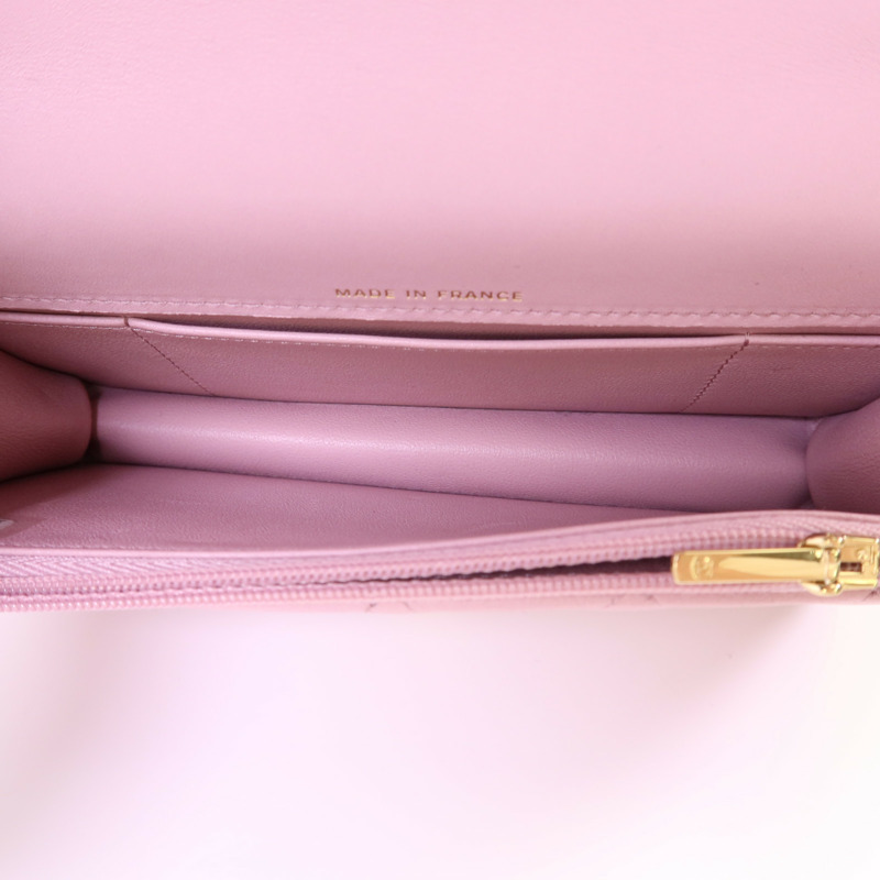 CHANEL 羊皮皮革Chain Shoulder Bag金扣手挽肩背兩用袋-5