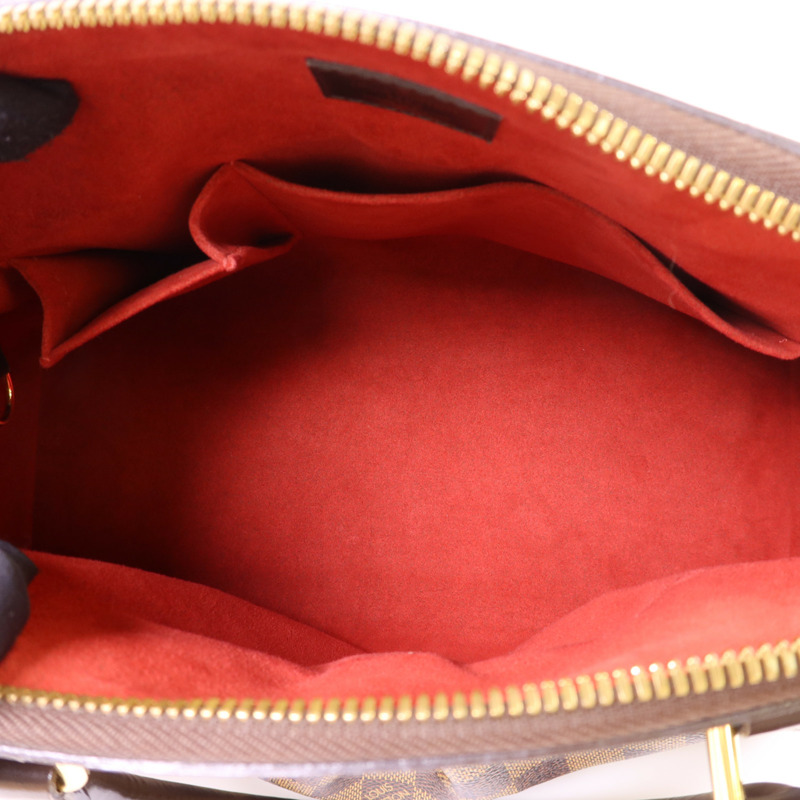 LOUIS VUITTON Damier Trevi PM金扣手挽肩背兩用袋棕色-5