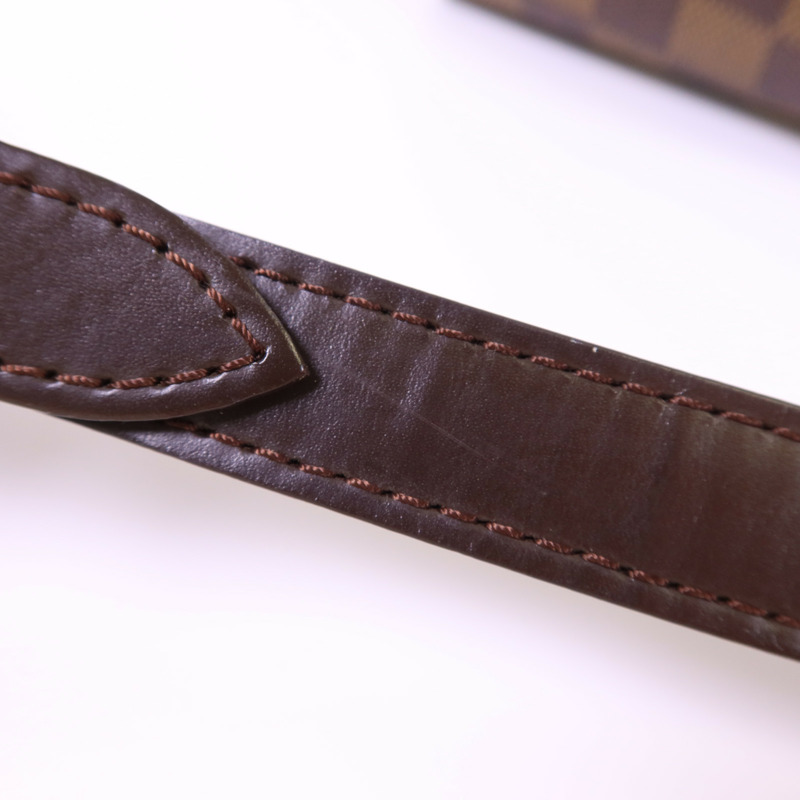 LOUIS VUITTON Damier Trevi PM金扣手挽肩背兩用袋棕色-18