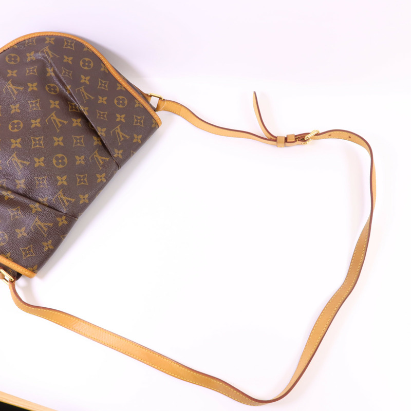 LOUIS VUITTON Monogram Menilmontant MM金扣肩背袋棕色-4