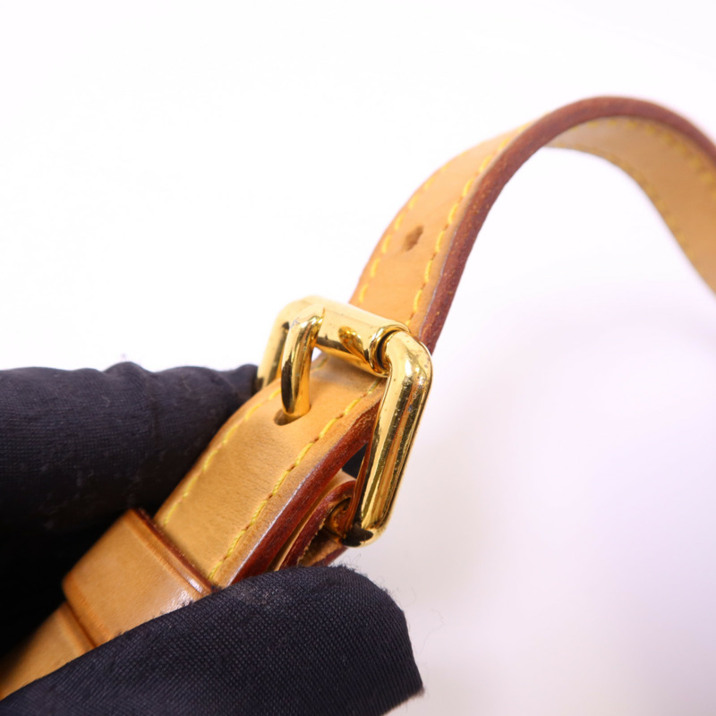 LOUIS VUITTON Monogram Menilmontant MM金扣肩背袋棕色-10