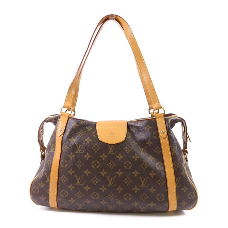 LOUIS VUITTON Monogram Stresa PM金扣肩背袋棕色-1