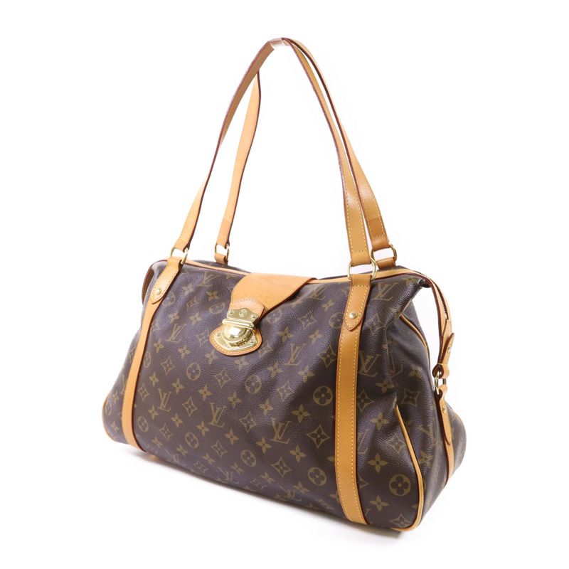 LOUIS VUITTON Monogram Stresa PM金扣肩背袋棕色-2