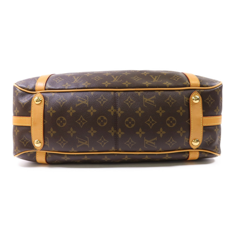 LOUIS VUITTON Monogram Stresa PM金扣肩背袋棕色-3