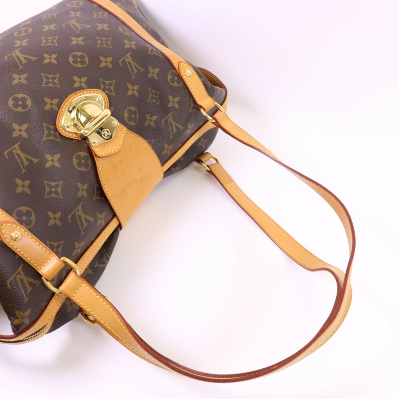 LOUIS VUITTON Monogram Stresa PM金扣肩背袋棕色-4