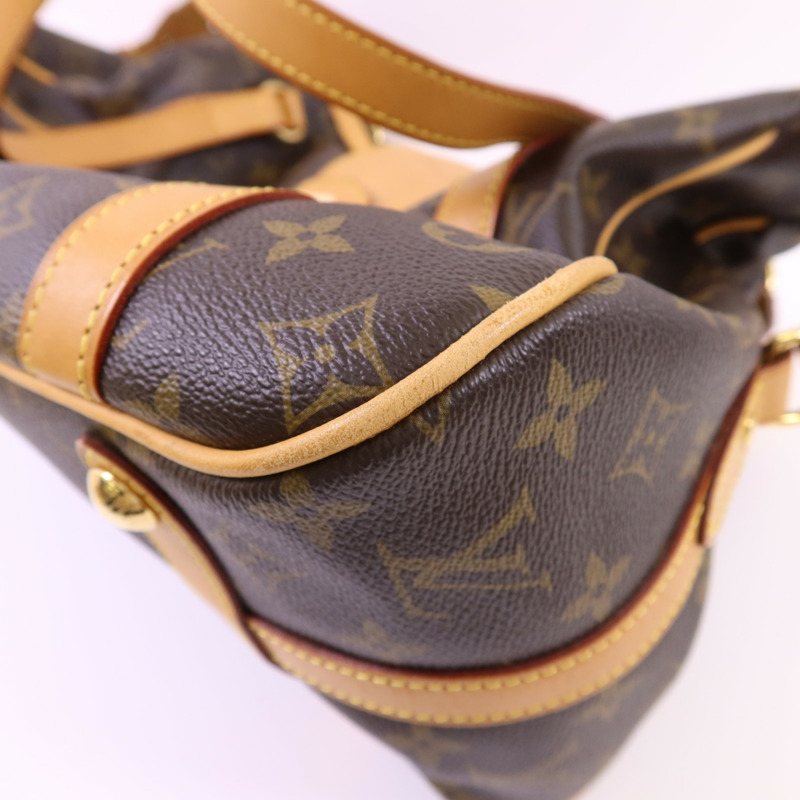 LOUIS VUITTON Monogram Stresa PM金扣肩背袋棕色-12
