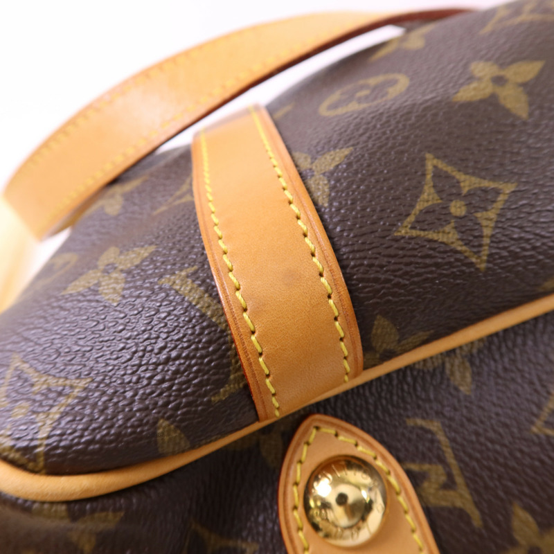 LOUIS VUITTON Monogram Stresa PM金扣肩背袋棕色-16