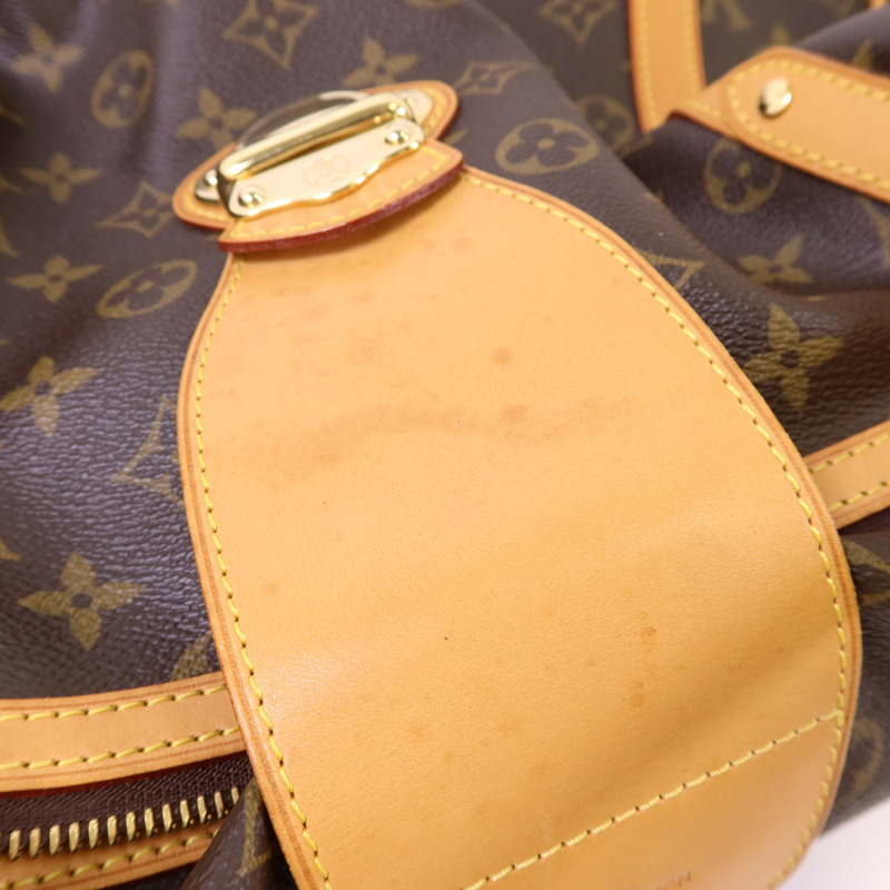 LOUIS VUITTON Monogram Stresa PM金扣肩背袋棕色-18