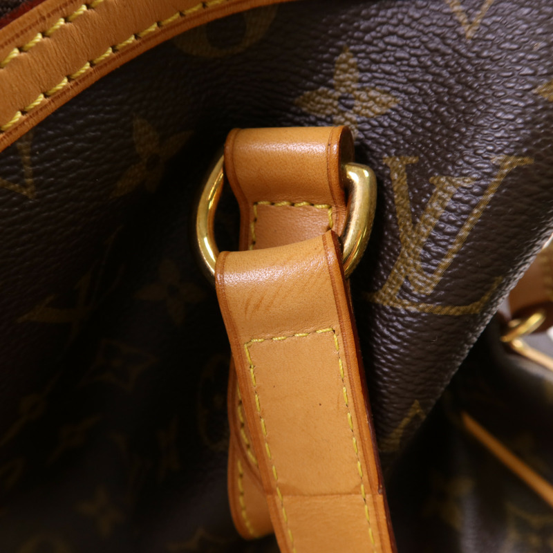 LOUIS VUITTON Monogram Stresa PM金扣肩背袋棕色-21