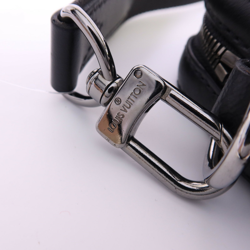 LOUIS VUITTON Monogram Eclipse Reverse Trio Messenger銀扣肩背袋灰色-10