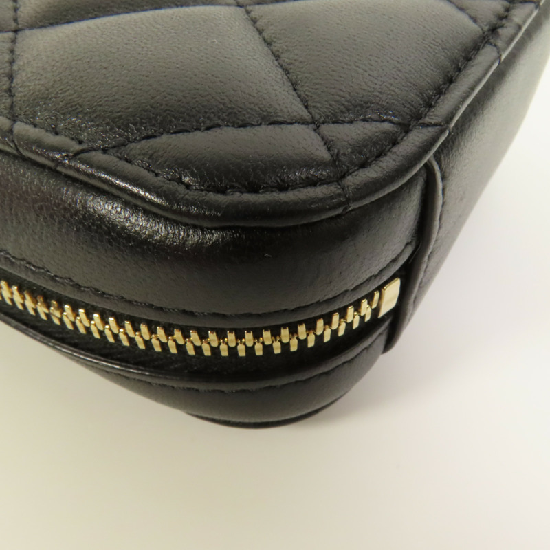 CHANEL 羊皮皮革Chain Shoulder金扣鏈帶肩背袋-11