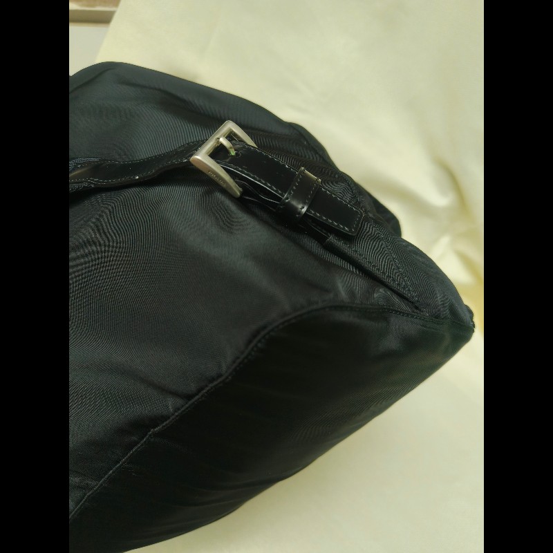 🔥年終狂降🔥【限時降價只到12/31】【8成新】㊣✨PRADA✨普拉達 黑色 帆布 皮革 口袋 中型 後背包 /二手包/二手精品🌳二手樹屋🌳-6